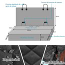 Capa de Assento Traseiro para Cães Cinza