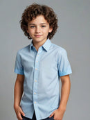 Camisa Social Manga Curta Infantil Linha Premium