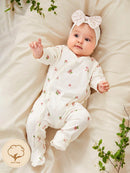 Macacão recém nascido estampa floral