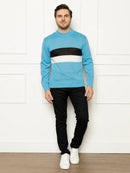 Blusa tricô manga longa estampa listrada inverno