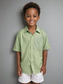 Camisa Social Manga Curta Infantil Linha Premium