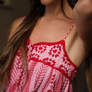 Vestido Mirian Longo Detalhe em Crochê