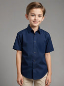 Camisa Social Manga Curta Infantil Linha Premium