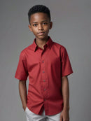 Camisa Social Manga Curta Infantil Linha Premium