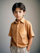 Camisa Social Manga Curta Infantil Linha Premium