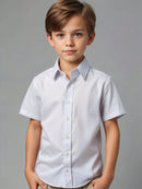 Camisa Social Manga Curta Infantil Linha Premium